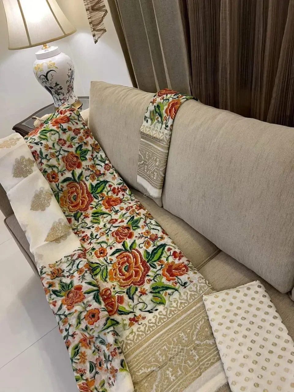 PURE KHADDI COTTON SCREEN PRINT 3PIC ID 2678