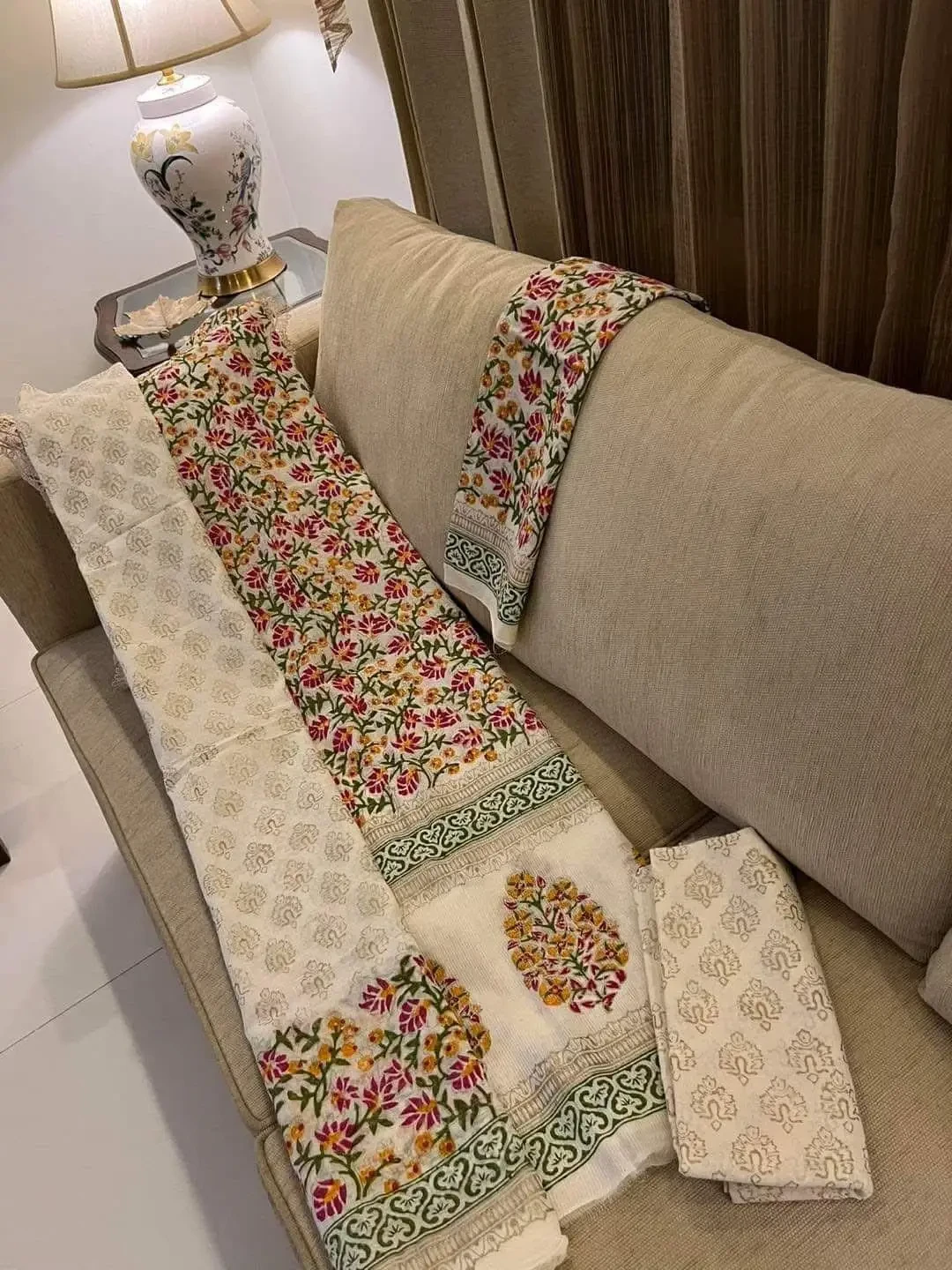 PURE KHADDI COTTON SCREEN PRINT 3PIC ID 2652